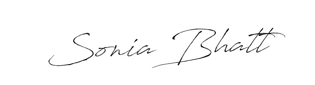 Create a beautiful signature design for name Sonia Bhatt. With this signature (Antro_Vectra) fonts, you can make a handwritten signature for free. Sonia Bhatt signature style 6 images and pictures png