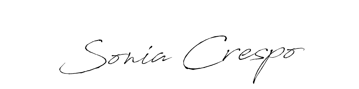 Similarly Antro_Vectra is the best handwritten signature design. Signature creator online .You can use it as an online autograph creator for name Sonia Crespo. Sonia Crespo signature style 6 images and pictures png