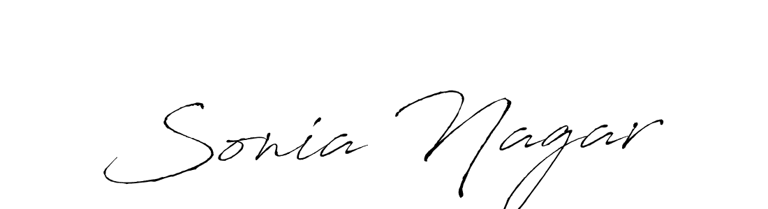 Make a beautiful signature design for name Sonia Nagar. With this signature (Antro_Vectra) style, you can create a handwritten signature for free. Sonia Nagar signature style 6 images and pictures png
