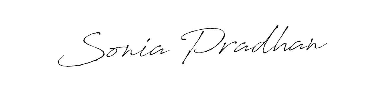 Create a beautiful signature design for name Sonia Pradhan. With this signature (Antro_Vectra) fonts, you can make a handwritten signature for free. Sonia Pradhan signature style 6 images and pictures png