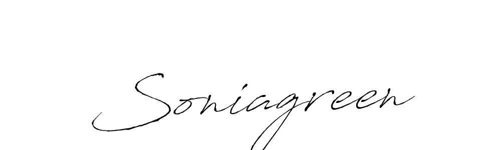How to make Soniagreen signature? Antro_Vectra is a professional autograph style. Create handwritten signature for Soniagreen name. Soniagreen signature style 6 images and pictures png