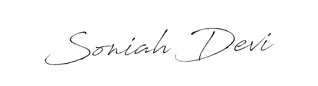 How to make Soniah Devi name signature. Use Antro_Vectra style for creating short signs online. This is the latest handwritten sign. Soniah Devi signature style 6 images and pictures png