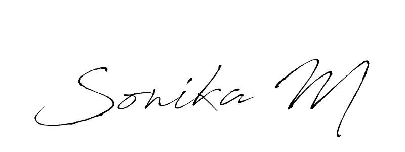 Make a beautiful signature design for name Sonika M. Use this online signature maker to create a handwritten signature for free. Sonika M signature style 6 images and pictures png