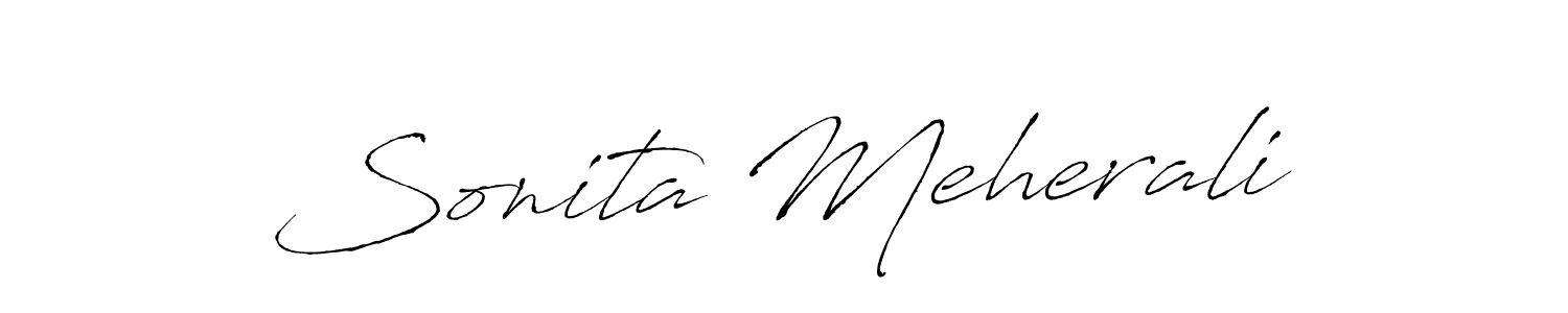 Antro_Vectra is a professional signature style that is perfect for those who want to add a touch of class to their signature. It is also a great choice for those who want to make their signature more unique. Get Sonita Meherali name to fancy signature for free. Sonita Meherali signature style 6 images and pictures png