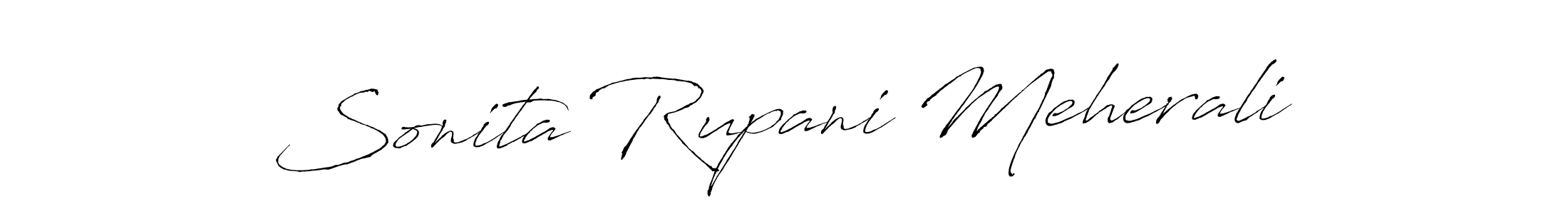 How to make Sonita Rupani Meherali signature? Antro_Vectra is a professional autograph style. Create handwritten signature for Sonita Rupani Meherali name. Sonita Rupani Meherali signature style 6 images and pictures png