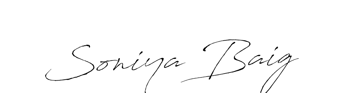 It looks lik you need a new signature style for name Soniya Baig. Design unique handwritten (Antro_Vectra) signature with our free signature maker in just a few clicks. Soniya Baig signature style 6 images and pictures png