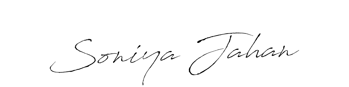 Create a beautiful signature design for name Soniya Jahan. With this signature (Antro_Vectra) fonts, you can make a handwritten signature for free. Soniya Jahan signature style 6 images and pictures png