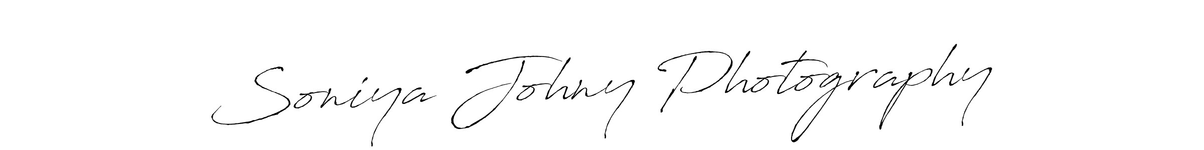 Make a beautiful signature design for name Soniya Johny Photography. With this signature (Antro_Vectra) style, you can create a handwritten signature for free. Soniya Johny Photography signature style 6 images and pictures png