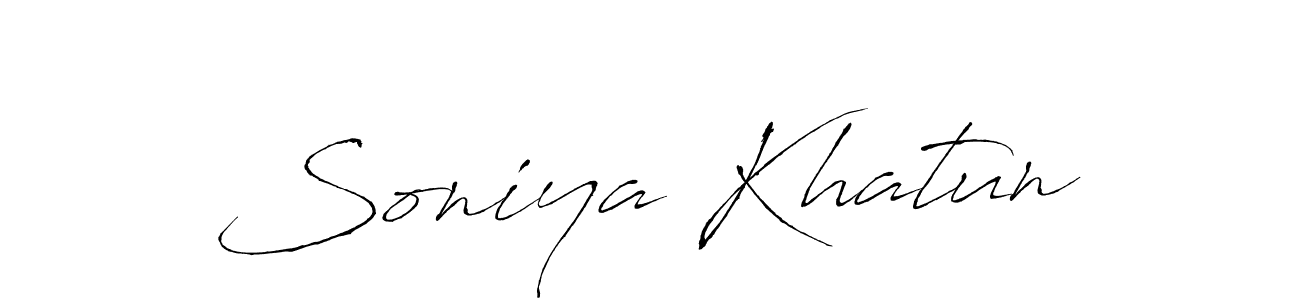 Make a beautiful signature design for name Soniya Khatun. With this signature (Antro_Vectra) style, you can create a handwritten signature for free. Soniya Khatun signature style 6 images and pictures png
