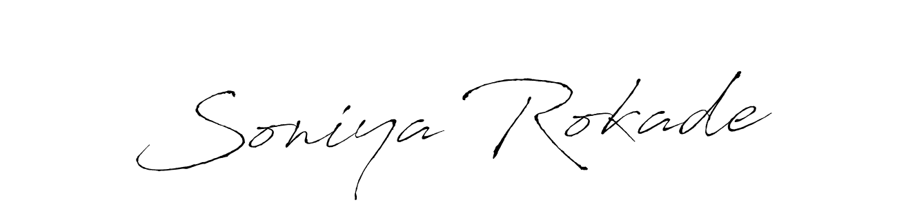 Soniya Rokade stylish signature style. Best Handwritten Sign (Antro_Vectra) for my name. Handwritten Signature Collection Ideas for my name Soniya Rokade. Soniya Rokade signature style 6 images and pictures png