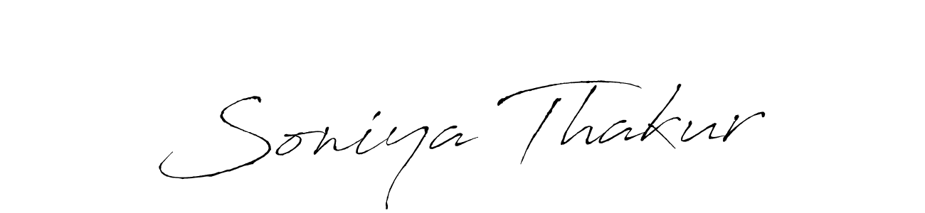 How to make Soniya Thakur name signature. Use Antro_Vectra style for creating short signs online. This is the latest handwritten sign. Soniya Thakur signature style 6 images and pictures png