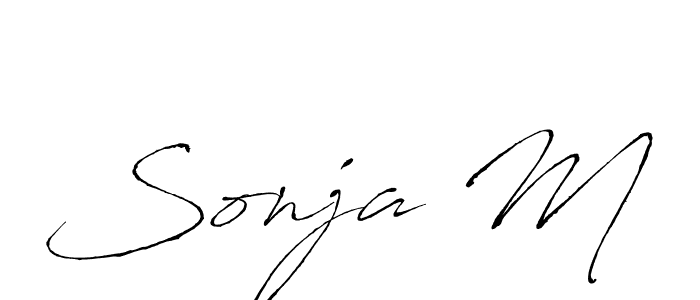 Design your own signature with our free online signature maker. With this signature software, you can create a handwritten (Antro_Vectra) signature for name Sonja M. Sonja M signature style 6 images and pictures png