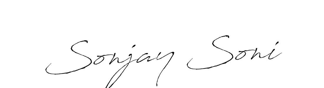 It looks lik you need a new signature style for name Sonjay Soni. Design unique handwritten (Antro_Vectra) signature with our free signature maker in just a few clicks. Sonjay Soni signature style 6 images and pictures png