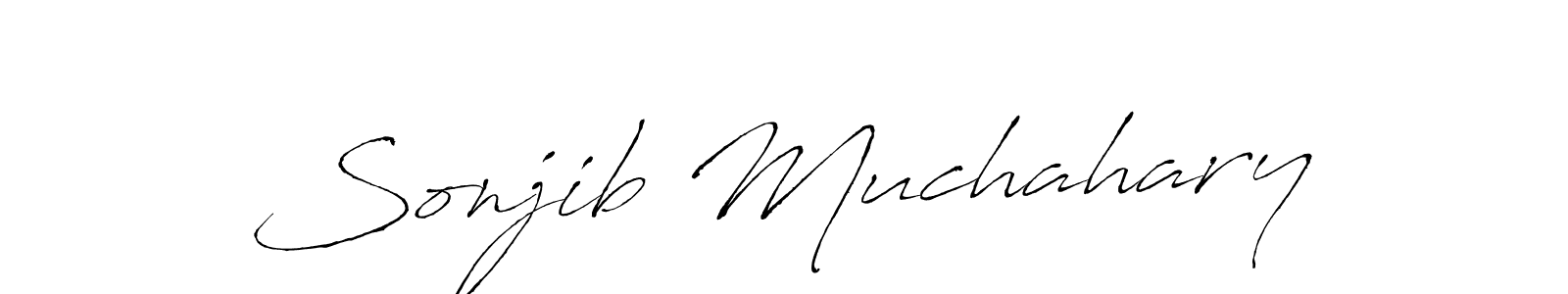 How to make Sonjib Muchahary signature? Antro_Vectra is a professional autograph style. Create handwritten signature for Sonjib Muchahary name. Sonjib Muchahary signature style 6 images and pictures png