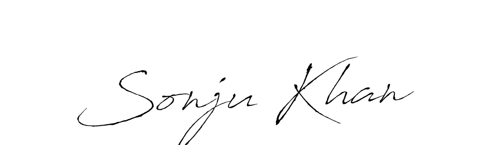 Design your own signature with our free online signature maker. With this signature software, you can create a handwritten (Antro_Vectra) signature for name Sonju Khan. Sonju Khan signature style 6 images and pictures png
