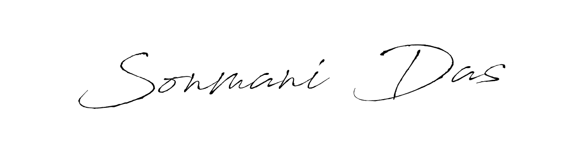 Design your own signature with our free online signature maker. With this signature software, you can create a handwritten (Antro_Vectra) signature for name Sonmani  Das. Sonmani  Das signature style 6 images and pictures png