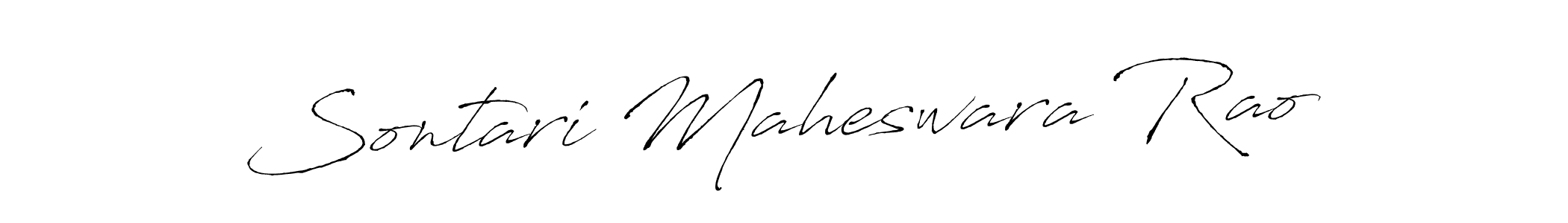 Antro_Vectra is a professional signature style that is perfect for those who want to add a touch of class to their signature. It is also a great choice for those who want to make their signature more unique. Get Sontari Maheswara Rao name to fancy signature for free. Sontari Maheswara Rao signature style 6 images and pictures png