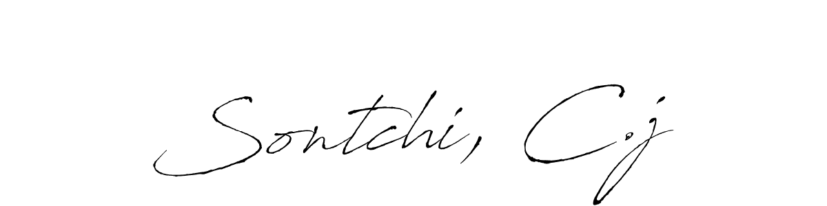 This is the best signature style for the Sontchi, C.j name. Also you like these signature font (Antro_Vectra). Mix name signature. Sontchi, C.j signature style 6 images and pictures png