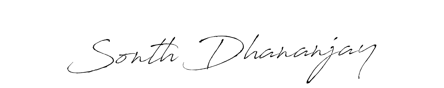 Sonth Dhananjay stylish signature style. Best Handwritten Sign (Antro_Vectra) for my name. Handwritten Signature Collection Ideas for my name Sonth Dhananjay. Sonth Dhananjay signature style 6 images and pictures png
