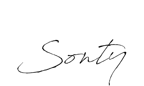 Design your own signature with our free online signature maker. With this signature software, you can create a handwritten (Antro_Vectra) signature for name Sonty. Sonty signature style 6 images and pictures png