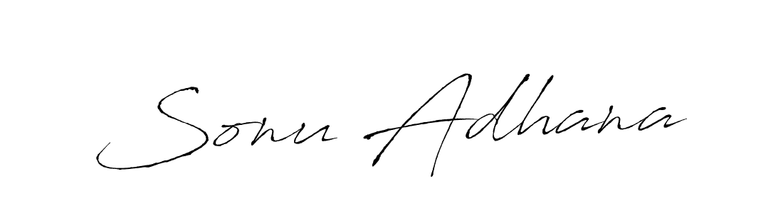 Also You can easily find your signature by using the search form. We will create Sonu Adhana name handwritten signature images for you free of cost using Antro_Vectra sign style. Sonu Adhana signature style 6 images and pictures png