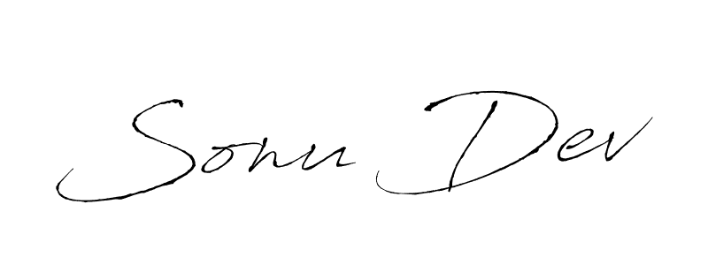 Make a beautiful signature design for name Sonu Dev. With this signature (Antro_Vectra) style, you can create a handwritten signature for free. Sonu Dev signature style 6 images and pictures png