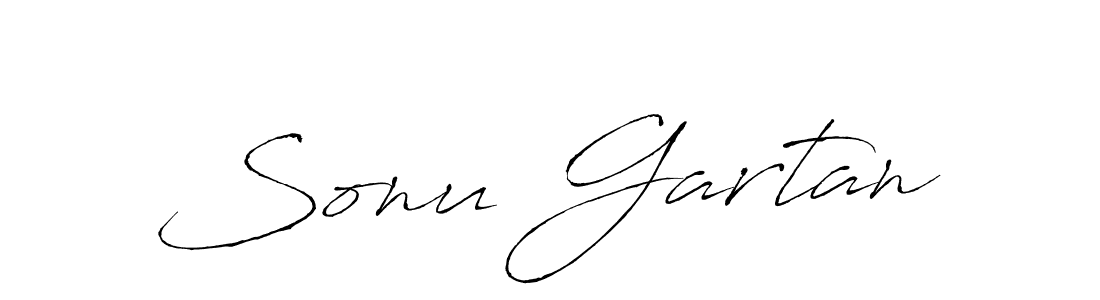 Create a beautiful signature design for name Sonu Gartan. With this signature (Antro_Vectra) fonts, you can make a handwritten signature for free. Sonu Gartan signature style 6 images and pictures png