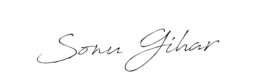 How to make Sonu Gihar signature? Antro_Vectra is a professional autograph style. Create handwritten signature for Sonu Gihar name. Sonu Gihar signature style 6 images and pictures png