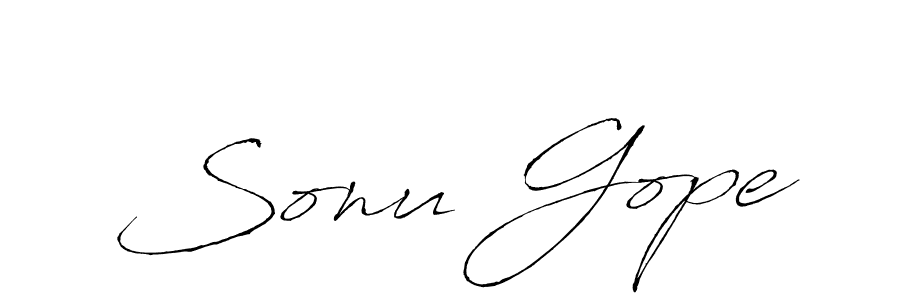 Once you've used our free online signature maker to create your best signature Antro_Vectra style, it's time to enjoy all of the benefits that Sonu Gope name signing documents. Sonu Gope signature style 6 images and pictures png