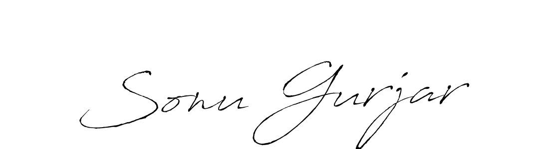 How to make Sonu Gurjar signature? Antro_Vectra is a professional autograph style. Create handwritten signature for Sonu Gurjar name. Sonu Gurjar signature style 6 images and pictures png