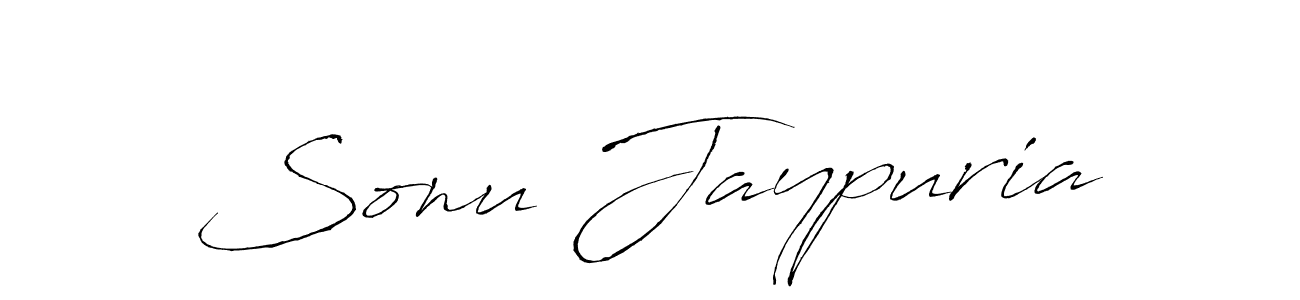 Sonu Jaypuria stylish signature style. Best Handwritten Sign (Antro_Vectra) for my name. Handwritten Signature Collection Ideas for my name Sonu Jaypuria. Sonu Jaypuria signature style 6 images and pictures png