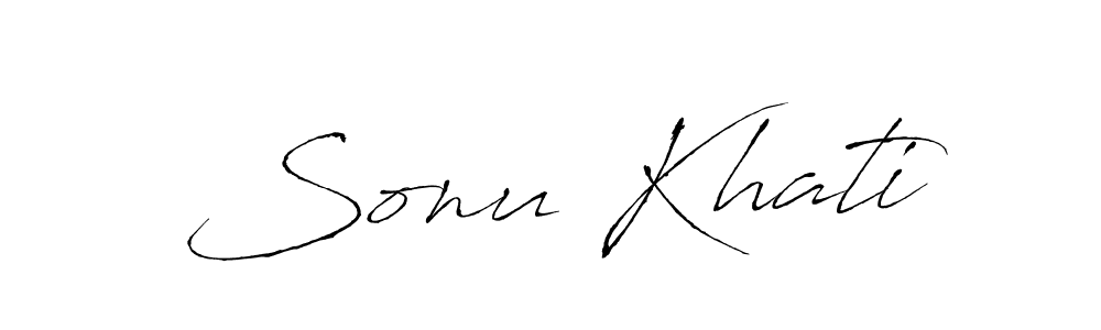 Design your own signature with our free online signature maker. With this signature software, you can create a handwritten (Antro_Vectra) signature for name Sonu Khati. Sonu Khati signature style 6 images and pictures png