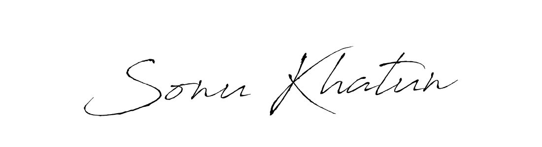 How to make Sonu Khatun signature? Antro_Vectra is a professional autograph style. Create handwritten signature for Sonu Khatun name. Sonu Khatun signature style 6 images and pictures png