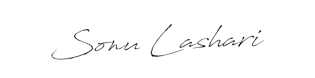 Create a beautiful signature design for name Sonu Lashari. With this signature (Antro_Vectra) fonts, you can make a handwritten signature for free. Sonu Lashari signature style 6 images and pictures png