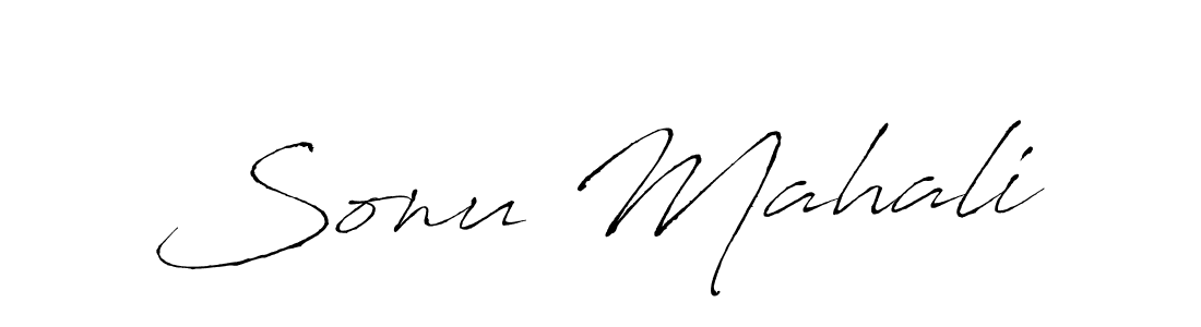 Make a beautiful signature design for name Sonu Mahali. With this signature (Antro_Vectra) style, you can create a handwritten signature for free. Sonu Mahali signature style 6 images and pictures png