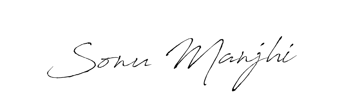 Create a beautiful signature design for name Sonu Manjhi. With this signature (Antro_Vectra) fonts, you can make a handwritten signature for free. Sonu Manjhi signature style 6 images and pictures png