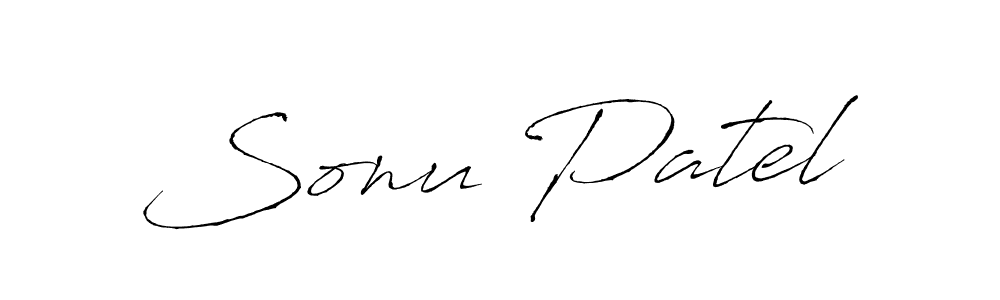 Create a beautiful signature design for name Sonu Patel. With this signature (Antro_Vectra) fonts, you can make a handwritten signature for free. Sonu Patel signature style 6 images and pictures png