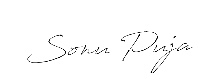 Make a beautiful signature design for name Sonu Puja. With this signature (Antro_Vectra) style, you can create a handwritten signature for free. Sonu Puja signature style 6 images and pictures png