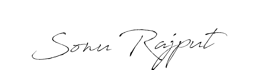 Design your own signature with our free online signature maker. With this signature software, you can create a handwritten (Antro_Vectra) signature for name Sonu Rajput. Sonu Rajput signature style 6 images and pictures png