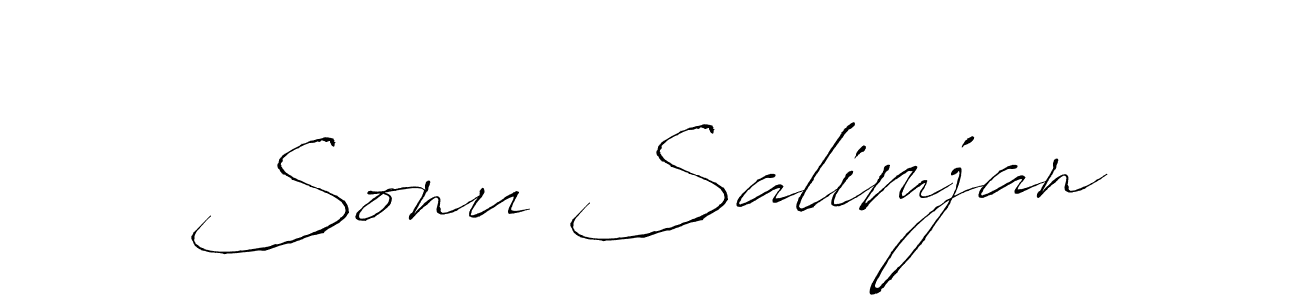 Design your own signature with our free online signature maker. With this signature software, you can create a handwritten (Antro_Vectra) signature for name Sonu Salimjan. Sonu Salimjan signature style 6 images and pictures png