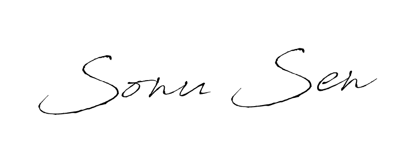 Create a beautiful signature design for name Sonu Sen. With this signature (Antro_Vectra) fonts, you can make a handwritten signature for free. Sonu Sen signature style 6 images and pictures png
