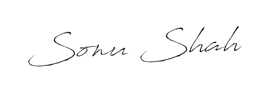 Sonu Shah stylish signature style. Best Handwritten Sign (Antro_Vectra) for my name. Handwritten Signature Collection Ideas for my name Sonu Shah. Sonu Shah signature style 6 images and pictures png