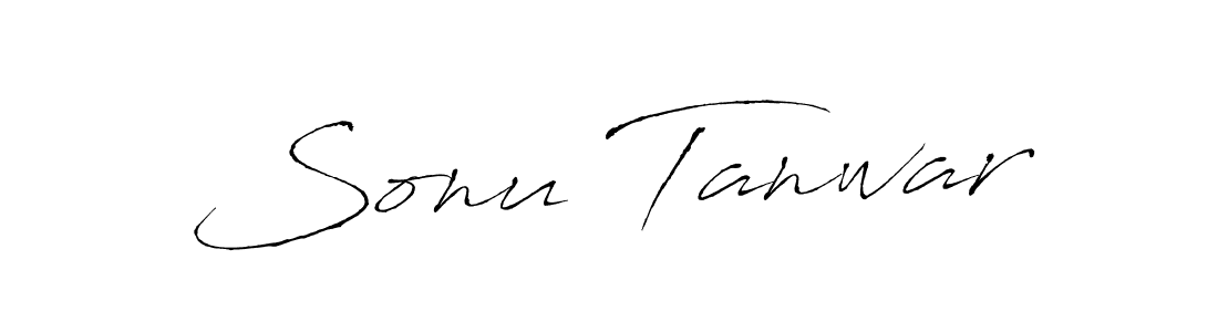 Make a beautiful signature design for name Sonu Tanwar. With this signature (Antro_Vectra) style, you can create a handwritten signature for free. Sonu Tanwar signature style 6 images and pictures png