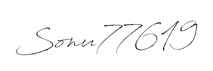 Create a beautiful signature design for name Sonu77619. With this signature (Antro_Vectra) fonts, you can make a handwritten signature for free. Sonu77619 signature style 6 images and pictures png