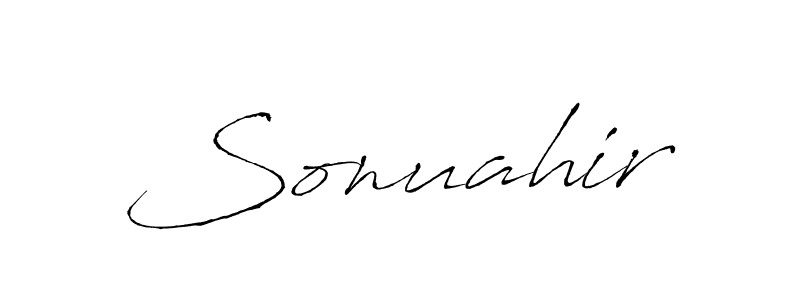 You should practise on your own different ways (Antro_Vectra) to write your name (Sonuahir) in signature. don't let someone else do it for you. Sonuahir signature style 6 images and pictures png