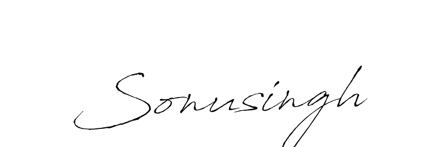 Make a beautiful signature design for name Sonusingh. With this signature (Antro_Vectra) style, you can create a handwritten signature for free. Sonusingh signature style 6 images and pictures png