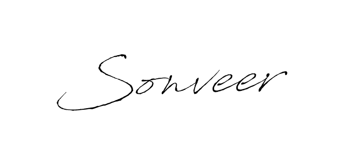 Create a beautiful signature design for name Sonveer. With this signature (Antro_Vectra) fonts, you can make a handwritten signature for free. Sonveer signature style 6 images and pictures png