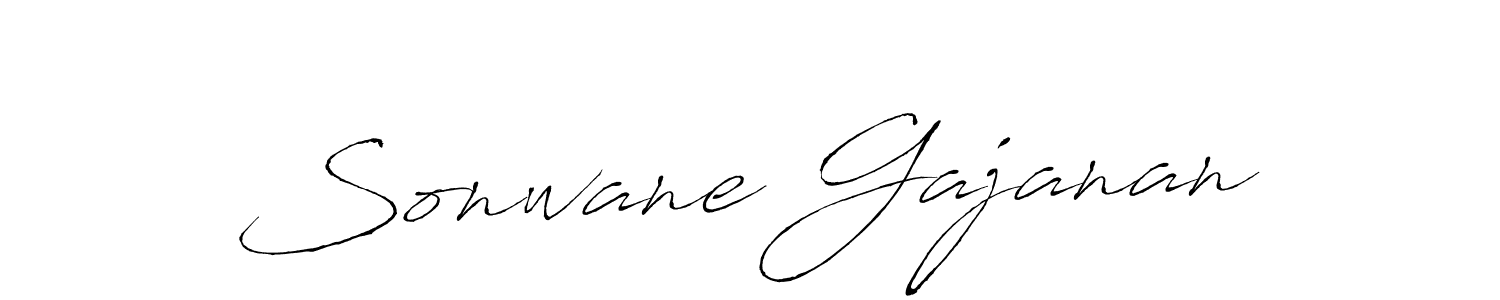 Create a beautiful signature design for name Sonwane Gajanan. With this signature (Antro_Vectra) fonts, you can make a handwritten signature for free. Sonwane Gajanan signature style 6 images and pictures png