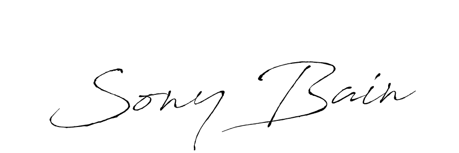 How to make Sony Bain name signature. Use Antro_Vectra style for creating short signs online. This is the latest handwritten sign. Sony Bain signature style 6 images and pictures png