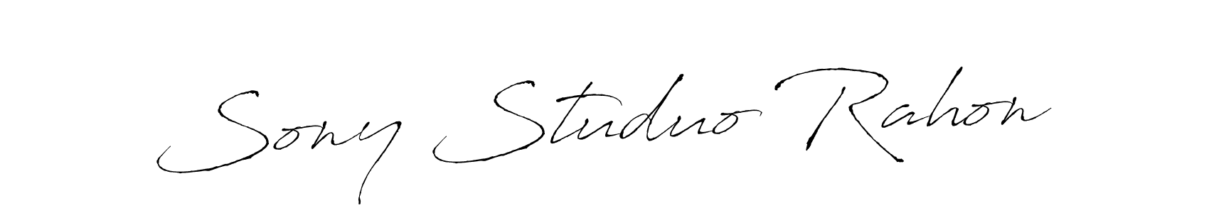 Design your own signature with our free online signature maker. With this signature software, you can create a handwritten (Antro_Vectra) signature for name Sony Studuo Rahon. Sony Studuo Rahon signature style 6 images and pictures png